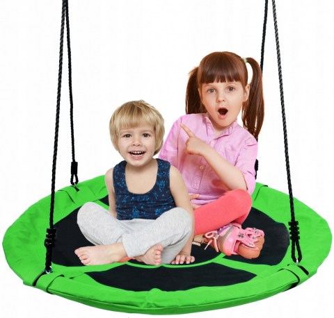 Padded Fabric Nest Swing with Adjustable Ropes Ø 100 cm BOCIANIE-GNIAZDO-HUSTAWKA-DLA-DZIECI-100cm-150kg