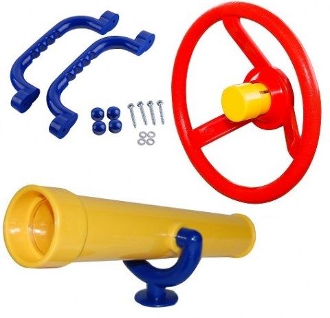 plastic telescope kids steering wheel safety handles grips for climbing frame playhouse4